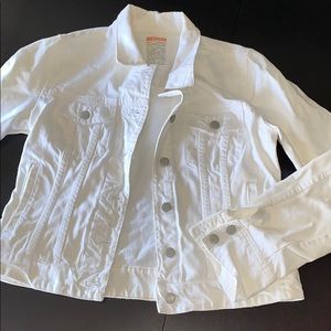 White Distressed J.CREW Denim Jacket